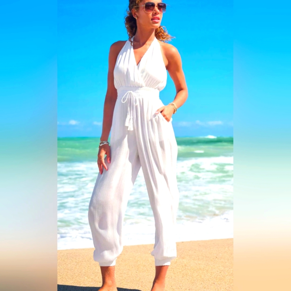 NWT 🌞SALE🌞 Tassel Jumpsuit Cover-Up by Venus